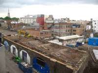 East London Line Extension work now underway on the Kingsland Viaduct. May 2007.<br><br>[Michael Gibb 17/05/2007]