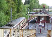 A Neilston - Glasgow Central service arriving at Muirend on 6 May 2007. <br><br>[John Furnevel /05/2007]