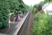 View west over the current Crookston station on 20 May 2007. The restored former station building stands on the right. [See image 15060]<br><br>[John Furnevel 20/05/2007]