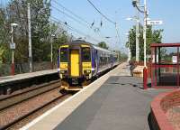 The 11.42 Glasgow Central - Stranraer Harbour service heads south through Barassie on 3 May 2007.<br><br>[John Furnevel 3/05/2007]