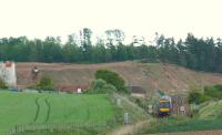 Turbostar southbound passing the noted sand & gravel quarry near St Fort.<br><br>[Brian Forbes 24/05/2007]