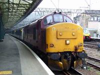 37410 sitting at Platform 9 waiting to take away the empty Glasgow portion of the Caledonain Sleeper<br><br>[Graham Morgan 12/05/2007]