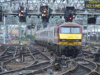 37410 on its way with the empty Caledonian Sleeper with 90018 bringing up the rear.<br><br>[Graham Morgan 12/05/2007]