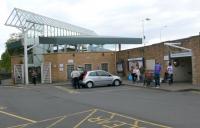 New southbound side station building with elaborate glass architecture.<br><br>[Brian Forbes 27/05/2007]