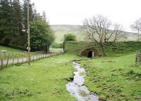 Railway remains at Dunsyre on the Dolphinton branch. View is east from the village in May 2007. The station, which closed in 1945, was located off to the left.<br><br>[John Furnevel 24/05/2007]