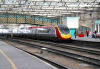 Glasgow - Euston Pendolino runs into Carlisle on 18 April 2007.<br><br>[John Furnevel 18/04/2007]