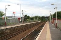 Platforn view west at Priesthill and Darnley on 17 June 2007. <br><br>[John Furnevel 17/06/2007]