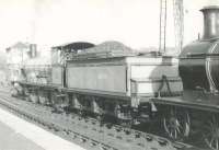 The Jones Goods and Gordon Highlander with 'Scottish Rambler No 2' for St Enoch preparing to leave Stranraer Town station on 15 April 1953.<br><br>[John Robin 15/04/1963]