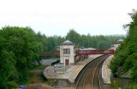 Looking NE at the southern end of Gleaneagles. A running loop and the Crieff platform line were on the left.<br><br>[Brian Forbes 04/06/2007]