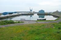 Methil number 2 dock looking to number 1 dock. The line from Kirkland yard to Methil and the Wemyss Private Railway were to the right and the docks had coaldrops.<br><br>[Ewan Crawford 02/06/2007]