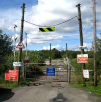 Looking south over Ardmore West LC on 28 May. The former yard and shed were off to the left and the signal box stood on the right. <br><br>[John McIntyre 28/05/2007]