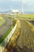 Scene at Methil in November 1989, just after the track from Barclays yard had been lifted. This was the line from Kirkland Yard to Methil which served Methil docks 1,2 and 3. Just out of sight to the right are intact tracks within the docks on the short branch from the power station.<br><br>[Ewan Crawford /11/1989]