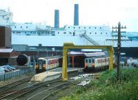 785 and 456 standing at Larne Harbour in 1988.<br><br>[Bill Roberton //1988]