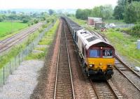 Westbound coal empties running alongside the SRPS lines just after passing the site of Manuel station on 7 July 2007.<br><br>[John Furnevel 07/07/2007]