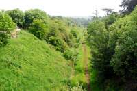 Minor landslips at Tynehead have obscured the platforms.<br><br>[Ewan Crawford 09/06/2007]