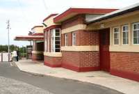 Forecourt at Girvan. View north towards the A77 in May 2007.<br><br>[John Furnevel 31/05/2007]