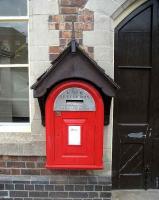 Victorian post box in a funny hat. Llandrindod Wells, May 2007.<br><br>[John McIntyre /05/2007]