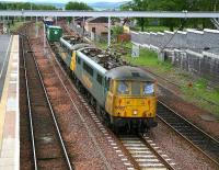 86621+86638 take the Crewe - Coatbridge containers through Carstairs in May 2007.<br><br>[John Furnevel /05/2007]