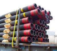 Loaded pipes ready for shipment, Guild Street yard, Aberdeen, June 2007.<br><br>[Mick Golightly /06/2007]