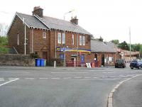 Maybole station frontage on 31 May 2007 looking northwest across Culzean Road. <br><br>[John Furnevel 31/05/2007]