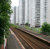 View north east from Kennishead station footbridge on 17 June 2007. <br><br>[John Furnevel 17/06/2007]