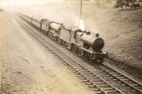 Dumfries - Glasgow (local) topping Shilford. 668 piloting CR 4.6.0 14653. Speed just over 60. Spring 1941.<br><br>[G H Robin collection by courtesy of the Mitchell Library, Glasgow //1941]