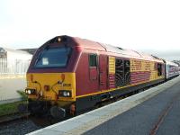 <h4><a href='/locations/I/Inverness'>Inverness</a></h4><p><small><a href='/companies/I/Inverness_and_Nairn_Railway'>Inverness and Nairn Railway</a></small></p><p>67009 is about to depart with the Inverness portion of the Caledonian Sleeper. 39/42</p><p>18/06/2007<br><small><a href='/contributors/John_Gray'>John Gray</a></small></p>