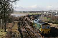 Ready with new ballast just west of Arbroath station.<br><br>[Duncan Ross 02/03/2007]