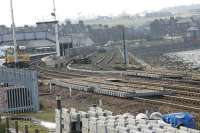 Looking south at Montrose station showing the track renewals.<br><br>[Duncan Ross 02/03/2007]