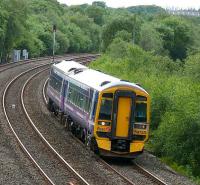 FSR 158733 glides down from Greenhill Upper Junction, heading for Stirling. The vegetation surprised me.<br><br>[Brian Forbes 26/06/2007]