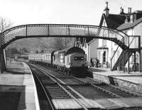 Kyle - Inverness train at Achnasheen in 1988.<br><br>[Bill Roberton //1988]