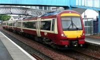 The 1614 to Glasgow awaits the buzzer, rigged out in the latest SPT colours. Unit No. 170471<br><br>[Brian Forbes 30/06/2007]