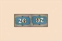 Up  or  Down ? Track ID/mileage plate on W side of main track but on a higher level at Carmyle sidings just N of bridge over Clyde. Numerals <i>26</i> <B>BUT</B> fixed to post upside down as <i>97</i>.<br><br>[Alistair MacKenzie 06/12/1979]