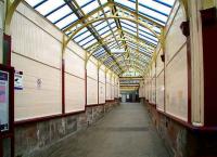 <I>Come on up!</I> Passenger entrance ramp to eastbound platform at Port Glasgow. April 2007.<br><br>[John Furnevel /04/2007]