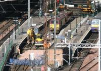 Sunday morning 8 July at the east end of Waverley with the hole at the end of the loco bay now almost filled in. Meantime 90018 and 67020 remain cut off. <br><br>[John Furnevel 08/07/2007]