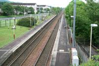 View west over Milliken Park station, Renfrewshire, on 17 June 2007.<br><br>[John Furnevel 17/06/2007]