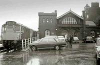 A pair of type 2s stands at the old Fort William station in 1973...in the rain.<br><br>[Bill Roberton //1973]