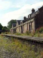 Looking west along the platform at Banchory in August 1973.<br><br>[John McIntyre /08/1973]