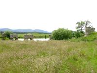 Another view of the old viaduct piers at Nethy Bridge, this time from the Boat of Garten side of the River Spey.<br><br>[John Gray 13/07/2007]