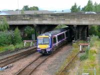 170428 from Inverness enters Perth under the Glasgow Road Bridge<br><br>[Brian Forbes 14/07/2007]