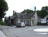 Station buildings on Platform 1 from the access road<br><br>[Graham Morgan 02/07/2007]