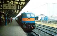 112 with a train at Dundalk in 1993.<br><br>[Bill Roberton //1993]