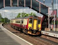 Glasgow Central - Edinburgh Waverley service at Bellshill on 17 July.<br><br>[David Panton 17/07/2007]