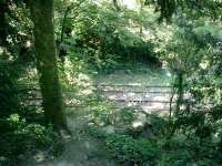 Petite Ceinture Railway, ran round periphery of Paris with branches to main stations. Photo in Parc des Buttes Chaumant showing site of station Bellevilles Villette.<br><br>[Alistair MacKenzie 19/07/2007]