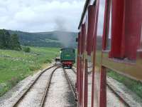 At the loop beyond Broomhill, No. 17 prepares to run round the train<br><br>[Graham Morgan 06/07/2007]