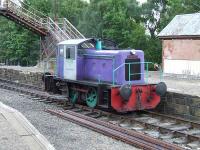 Former Scottish Power 0-4-0DH shunter <I>Power Of Enterprise</I> sitting at Aviemore Speyside.<br><br>[Graham Morgan 06/07/2007]