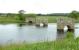 The piers of the viaduct that once carried the GNSR line over the River Spey.<br><br>[John Gray 13/07/2007]