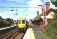 Glasgow bound train leaves Fort Matilda on 29 July. <br><br>[John Furnevel 29/07/2007]