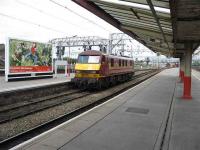 EWS Class 90 no 90035 at Crewe<br><br>[Michael Gibb 03/08/2007]