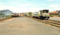 Pacers awaiting attention and 20s in Hunslet Barclays yard in Kilmarnock.<br><br>[Ewan Crawford //1989]